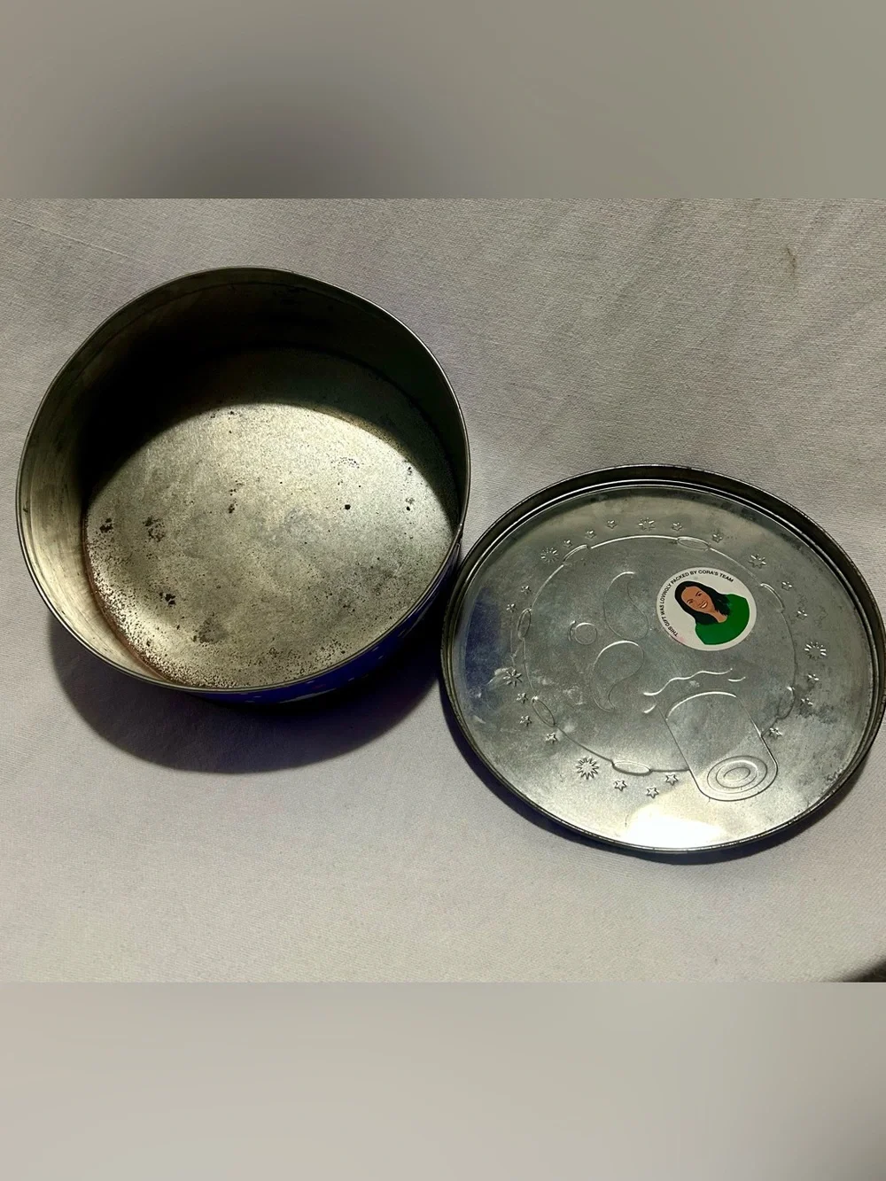 Lush Man in the Moon Collectible Tin Christmas 2017 Empty Storage